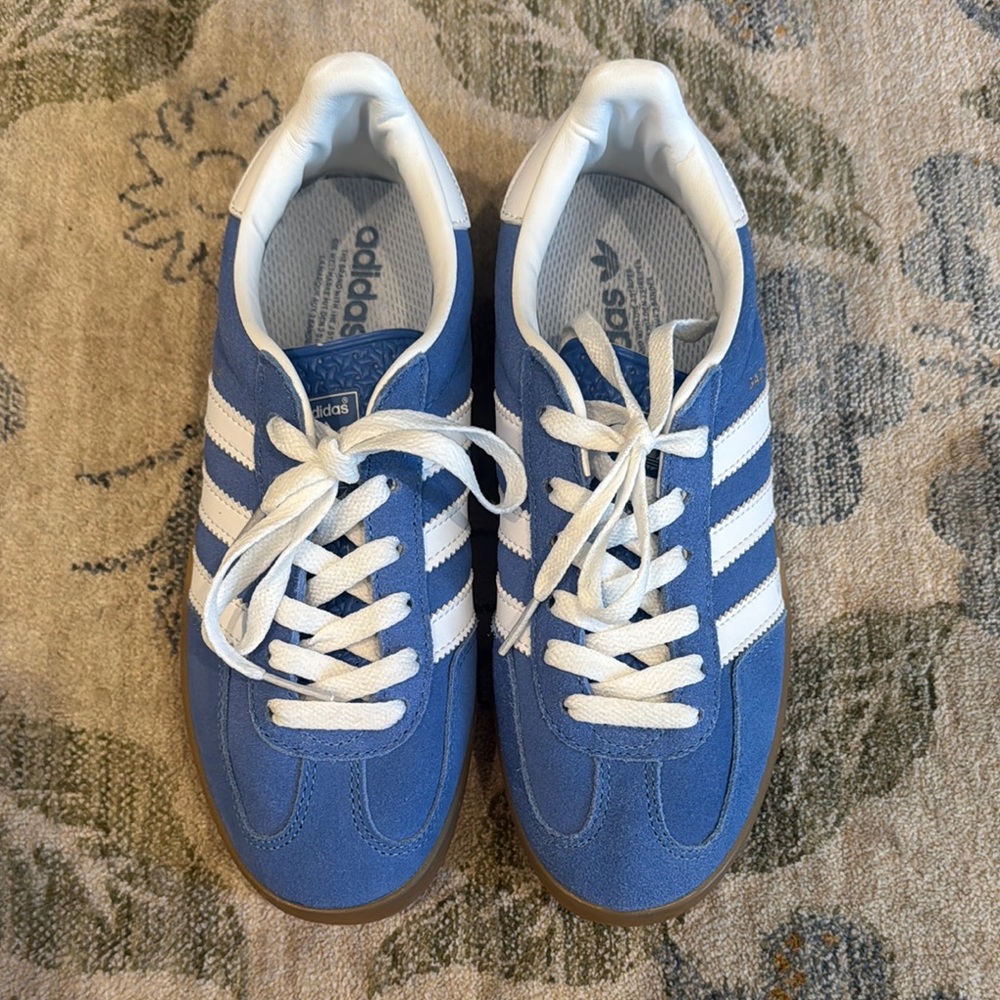 Adidas Blue and White Sneakers